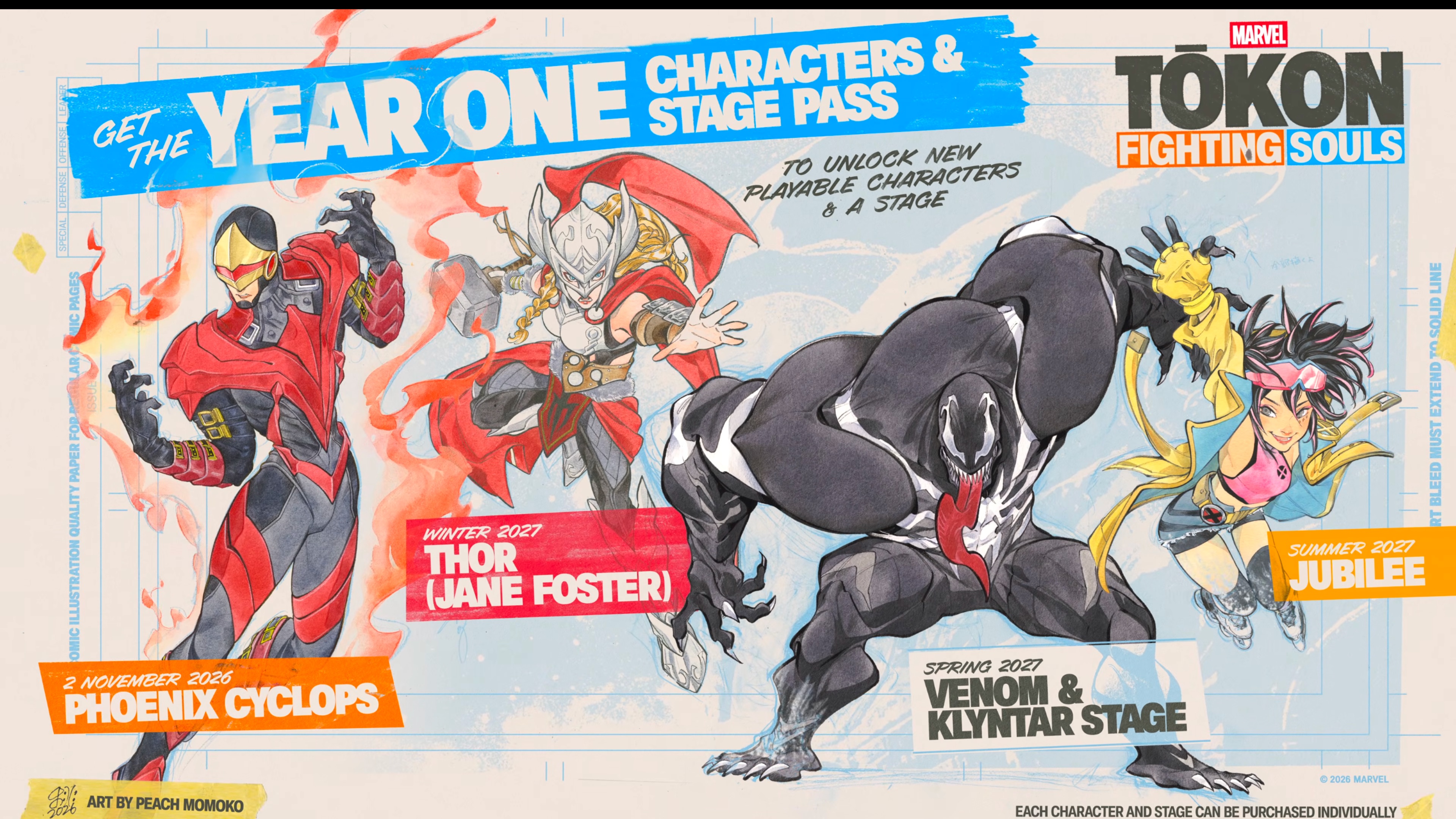 Thor, Venom und Jubilee als DLC-Charaktere für Marvel Tõkon: Fighting Souls angekündigt