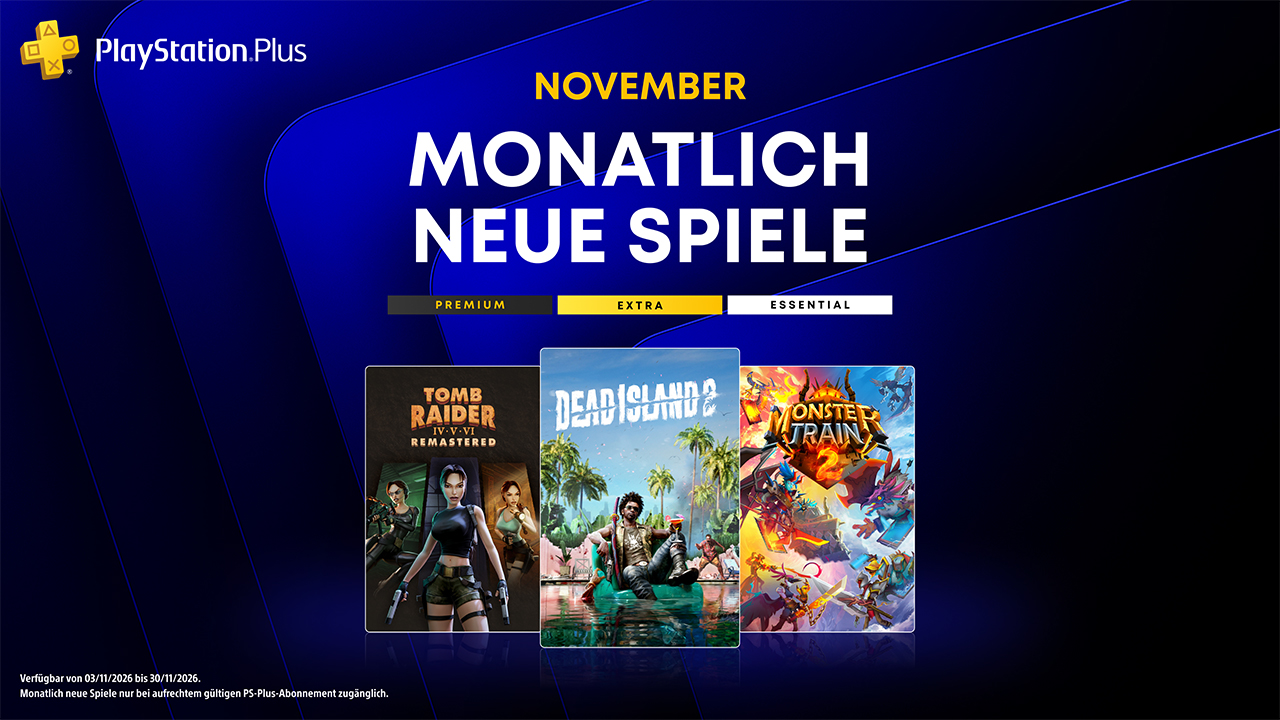 PlayStation Plus Essential - Die November 2026 Spiele (Zombies, Lara Croft und mehr)