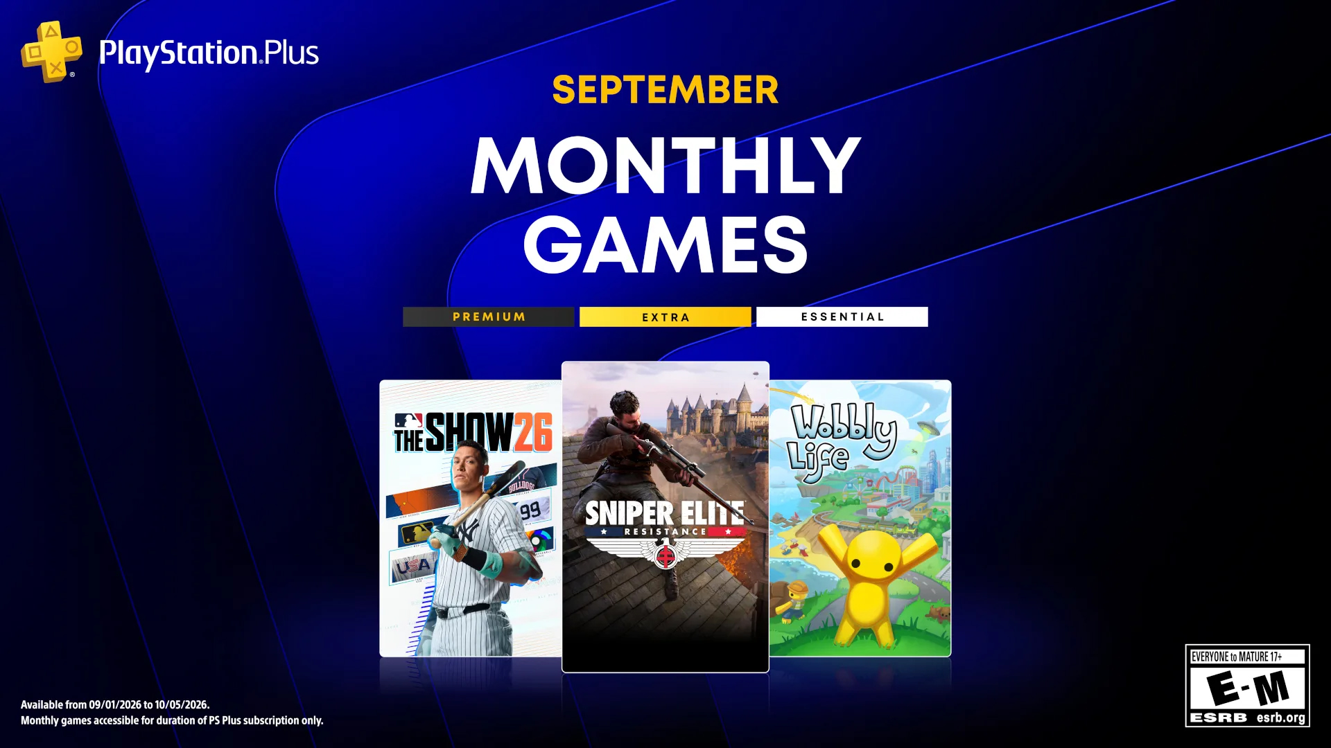 PS Plus Essential - Das sind die September 2026 Spiele