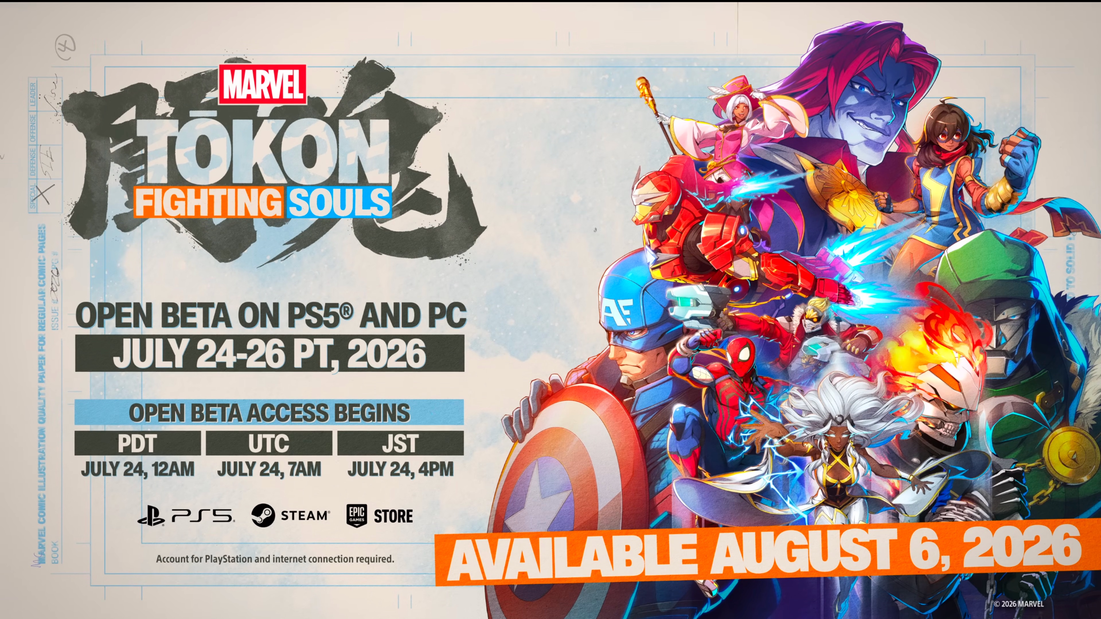Trailer zur Open Beta von Marvel Tōkon: Fighting Souls